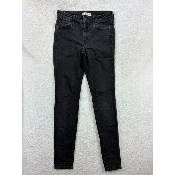 Abercrombie & Fitch Women's Black Skinny Jeans W27 Stretch Denim - Picture 1 of 10